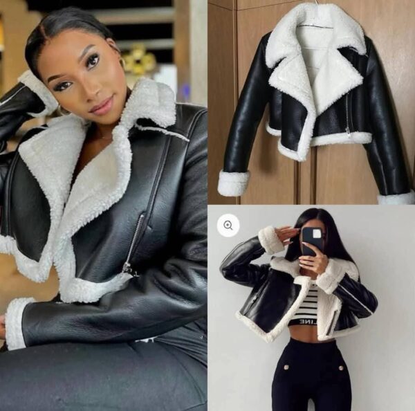 Black Cropped Biker Jacket